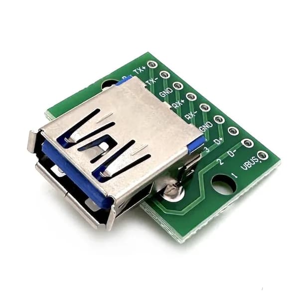Гнездо USB 3.0 на плате, 9PIN металлизированные контакты