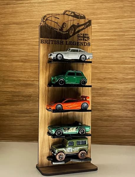 5 ячеек 2 шт деревянная полка для коллекции машинок 1:61