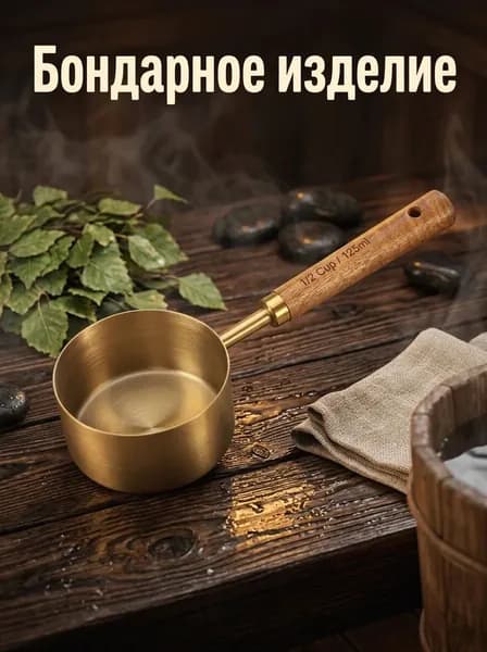 Бондарное изделие для бани 0.125 л