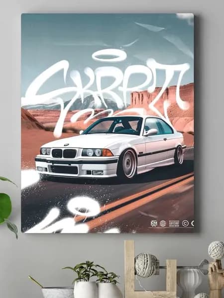 Алмазная мозаика / Алмазная роспись "БМВ BMW" 30x40 см