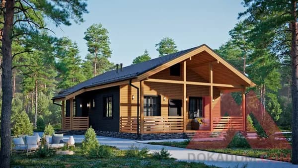 Архитектурное решение каркасного дома "Амир" 8,6*9,4, 79 м. кв.