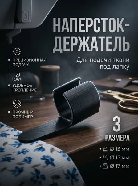 Наперсток-держатель для подачи ткани под лапку