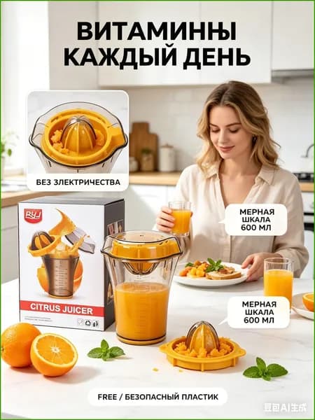 Соковыжималка электрическая для цитрусовых HYVIUF_4501217_1784790148781, желтый