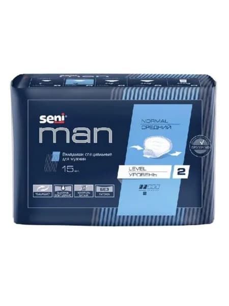 Вкладыши урологические для мужчин "SENI MAN" Normal LEVEL2 №15