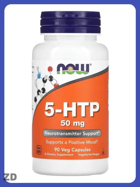 5-HTP (5-гидрокситриптофан), для повышения уровня серотонина NOW Foods, 90 капсул