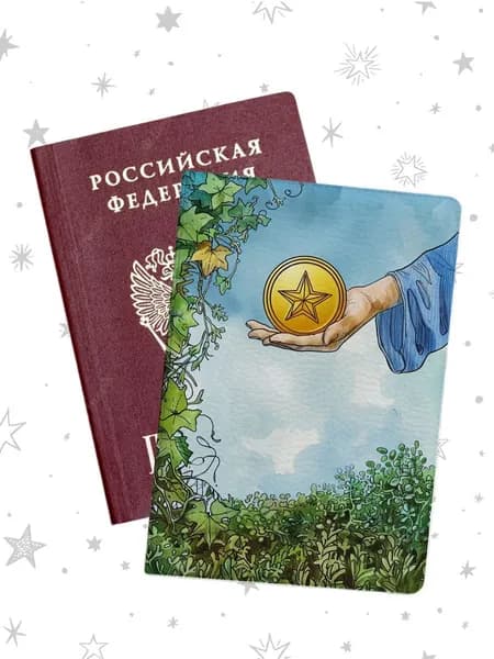 Обложка на паспорт, чехол для документов с принтом таро