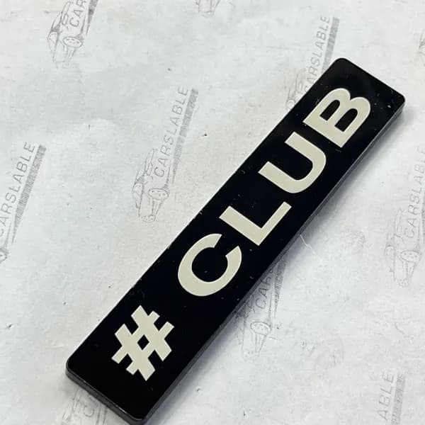Шильдик club (акрил)