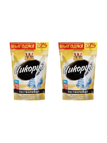 Vita Way Цикорий растворимый порошкообразный 300 г, 2 шт