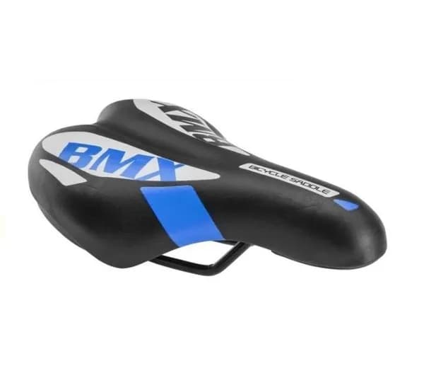 Седло велосипедное Saddle HF-AZ-5593, 230x145 мм, BMX Style, черный/синий