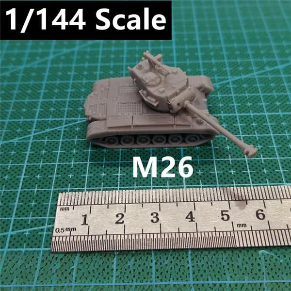 Миниатюрная модель танка в масштабе 1:144, напечатанная на 3D-принтере, из смолы, основные боевые танки армии США Второй мировой войны M4A1/M3/M26/M4A3/M1128