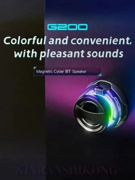 Уличная магнитная Bluetooth-колонка, беспроводная портативная мини-стереоколонка для путешествий с цветной RGB-подсветкой и держателем для телефона для iOS