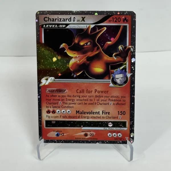 Портативные карты PKM Z Настройка и прокси высококачественной Charizard Lv.X (Z) #143