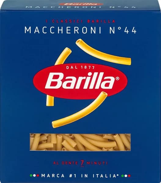 Макароны BARILLA Maccheroni №44 из твердых сортов пшеницы, группа А высший сорт, 450г