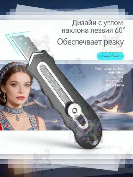 Нож для нарезки обоев на раме из нержавеющей стали, тяжелый нож для резки бумаги, канцелярский строительный нож