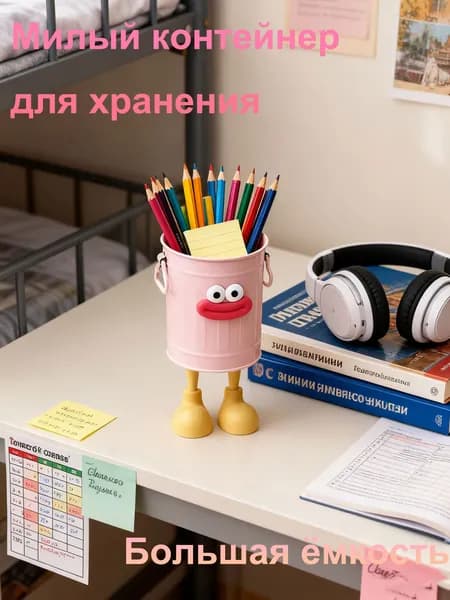 Веселые подставки для ручек - яркие, большие, для школы и офиса