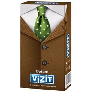Визит Презервативы VIZIT Dotted Точечные 12 шт.