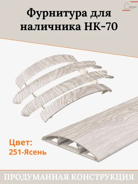 Комплект фурнитуры для дверного наличника "ideal" НК-70 251 Ясень