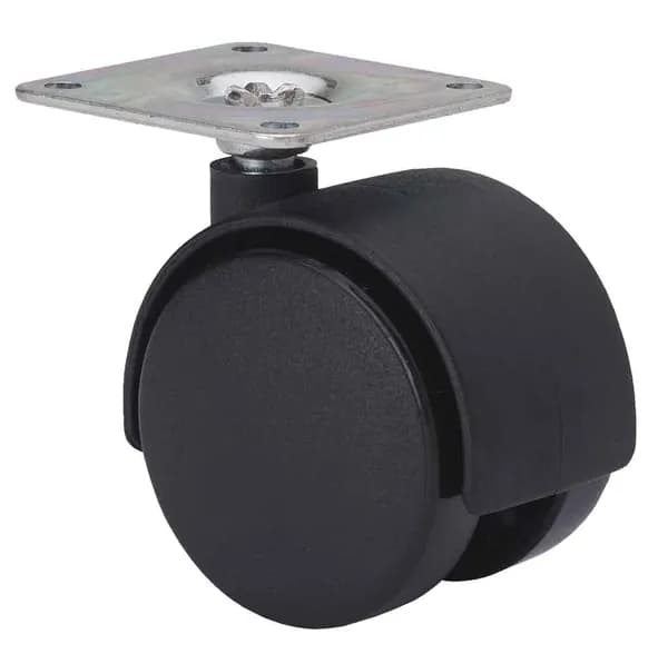Колесо мебельное Alex 1-0129 D50 поворотная площадка (1-0129), без тормоза