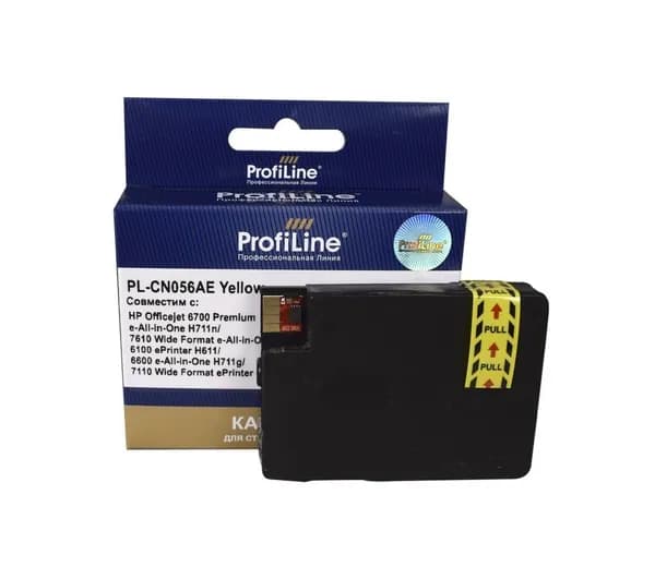 Струйный картридж ProfiLine CN056AE (№933XL) для принтеров HP OfficeJet -6100, 6600, 6700 8,5 мл желтый