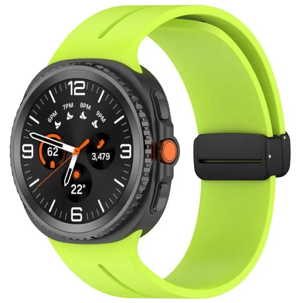 Силиконовый ремешок, подходящий для Samsung Galaxy Watch8/Galaxy Watch8 Classic, с мощной магнитной застежкой для надежного и стабильного крепления, легко надевается и снимается.