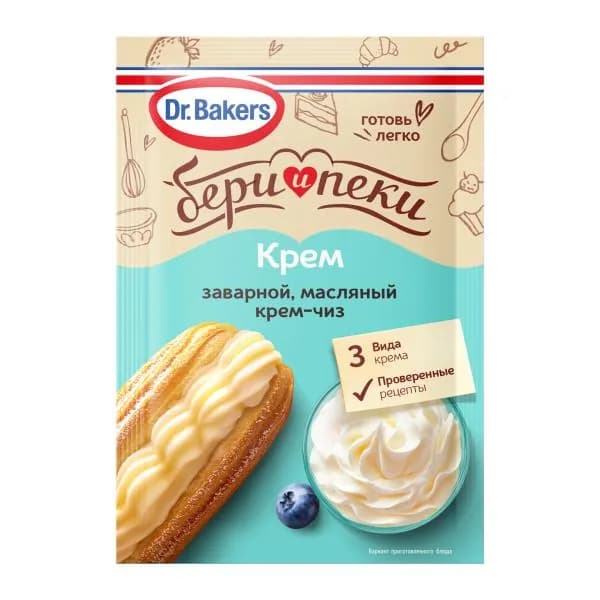 Смесь для крема Крем заварной масляный и крем-чиз Dr. Bakers 75г