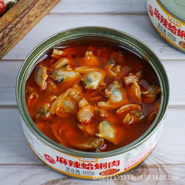Китайский ресторан с закусками Острая мидия 100 г *1 банка