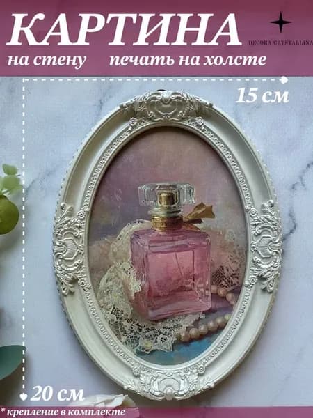 Винтажная картина в рамке "Духи"
