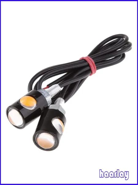 Универсальный поворотник для мотоцикла 12V, янтарный светодиодный / алюминиевый, водонепроницаемый.