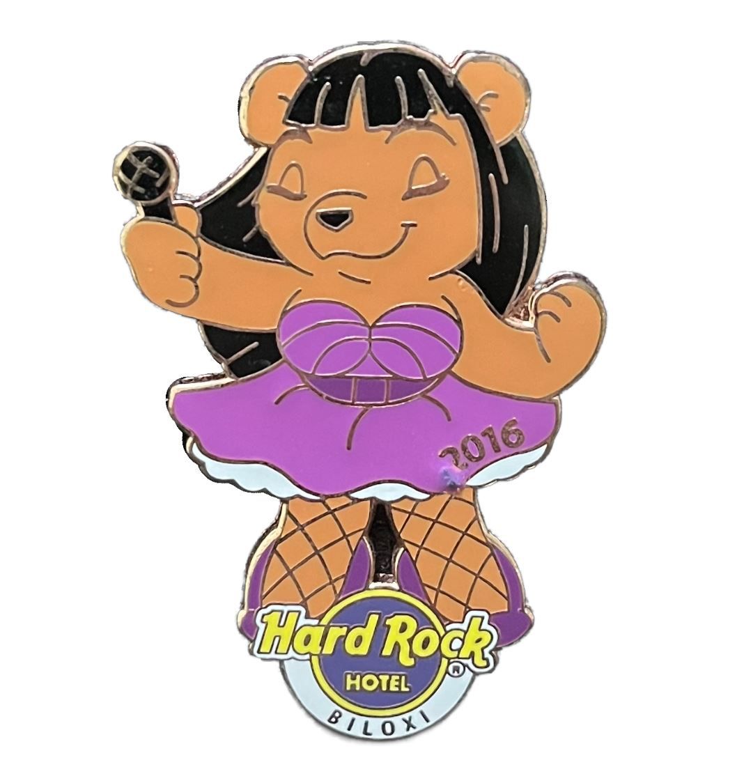 Значок Hard Rock Cafe Biloxi Singer Bear