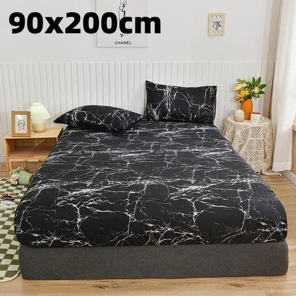 Наматрасник 90x200х25см черный