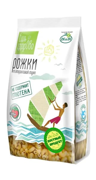 Амарантовые макароны ЕШЬ ЗДОРОВО без глютена Рожки, 250г