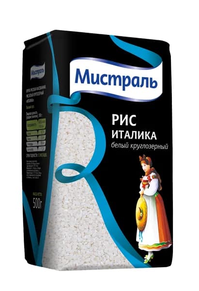 Рис Мистраль Италика, круглозерный, 500 г