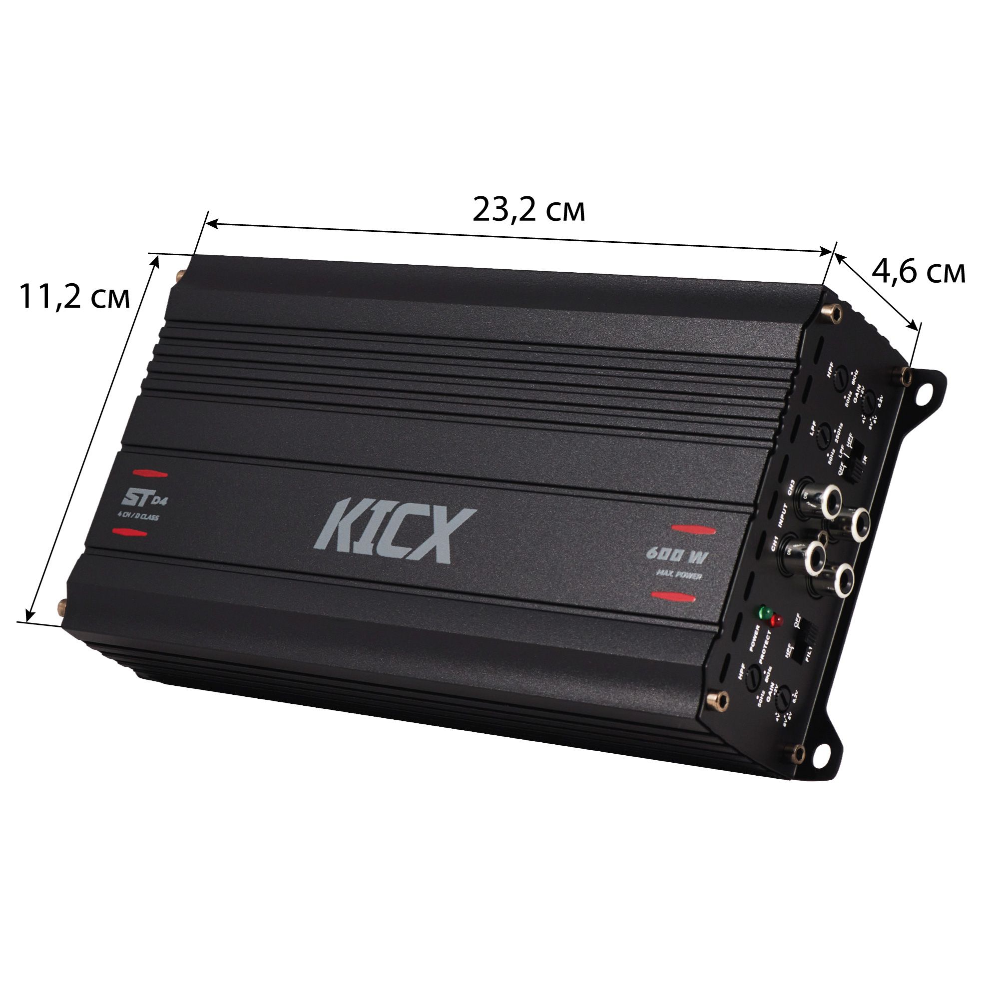 Автомобильный 4-х канальный усилитель D класса KICX ST D4