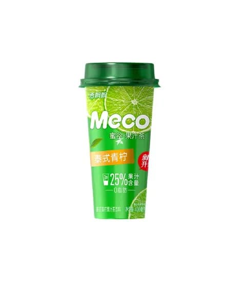 Напиток MECO фруктовый чай со вкусом лимон-лайм 0.4л бумажный стакан, Китай