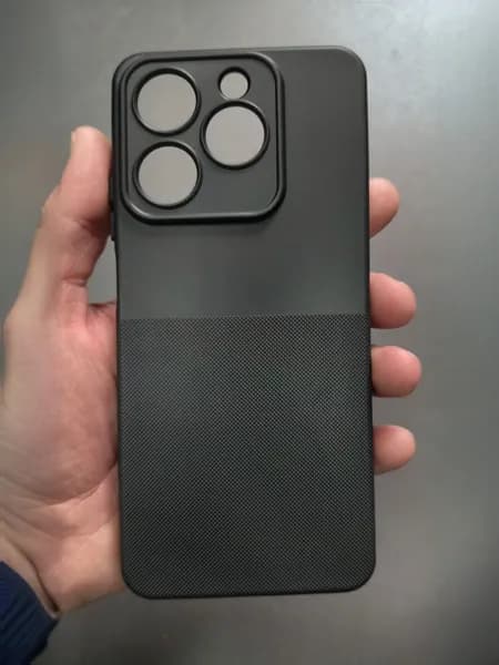 Чехол пупырчатый на Realme C61 / C63 / Note 60 / Note 60X черный матовый
