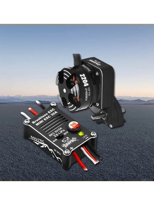 2204 2400KV турбо-мотор безколлектор с трансмиссией, ESC 30A