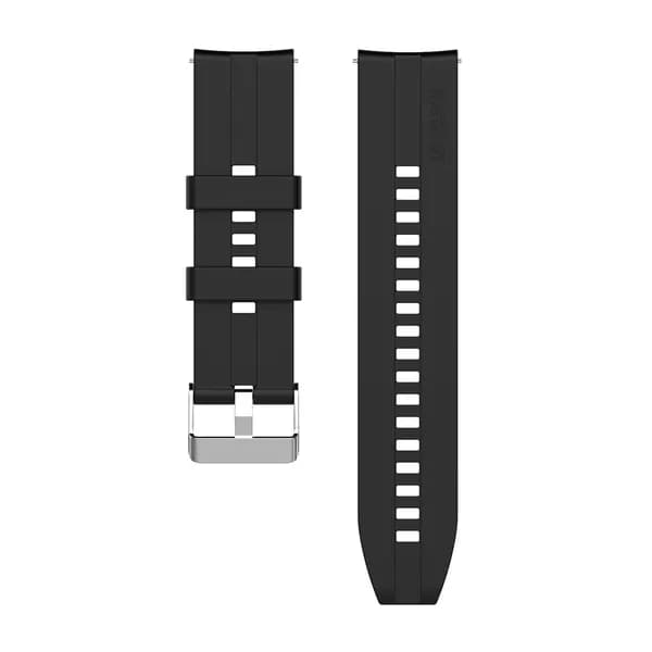 Силиконовый ремешок для часов Amazfit GTR 2 и GTR 2e, чёрный, ширина 22 мм