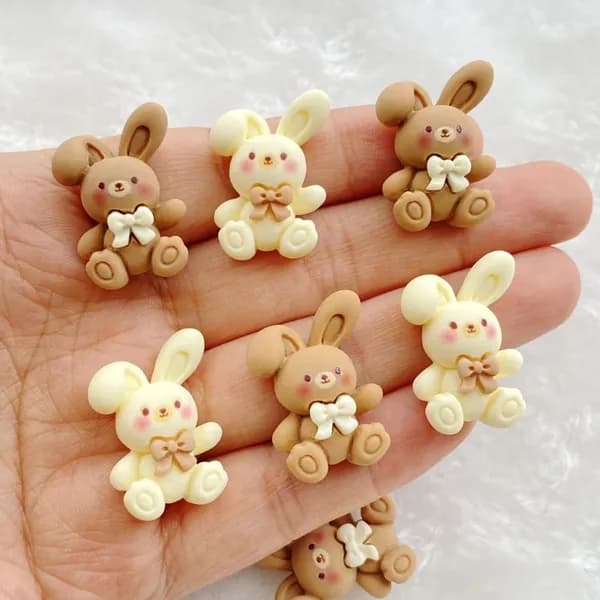 10PCS Кролик и медвежья смола DIY Ювелирные украшения