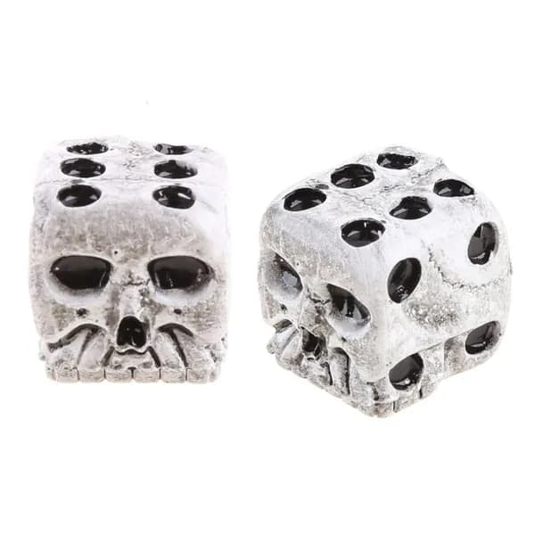 2 шт. Смоляные игральные кости Череп