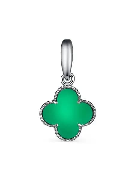 Подвеска серебро 925 с камнем натуральным ониксом