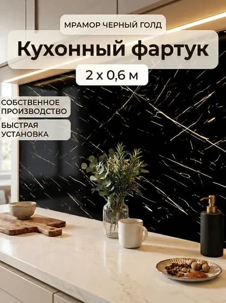 Панель для стен влагостойкая. Фартук для кухни на стену 2000х600 мм, термоперевод.