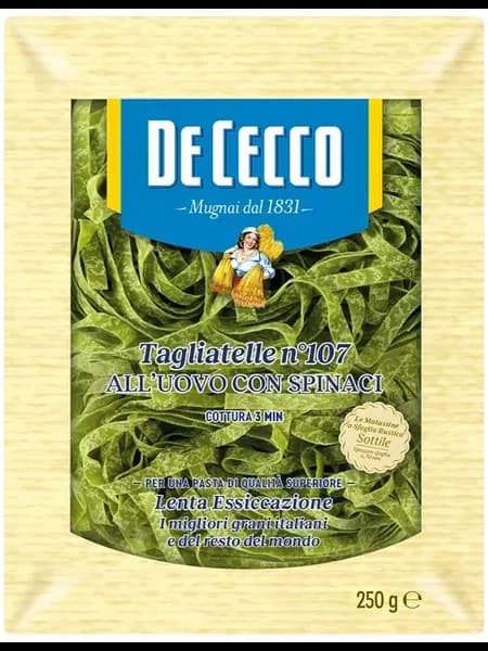 Макаронные изделия De Cecco Tagliatelle №107 лапша яичная