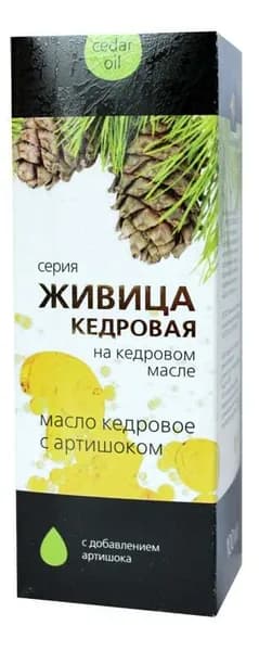 Кедровое масло холодного отжима с живицей и артишоком, 100 мл