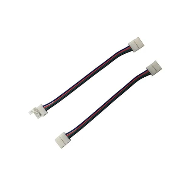 Комплект из 4 соединителей для rgb led-лент 5050/3528/5630 с креплением и проводом