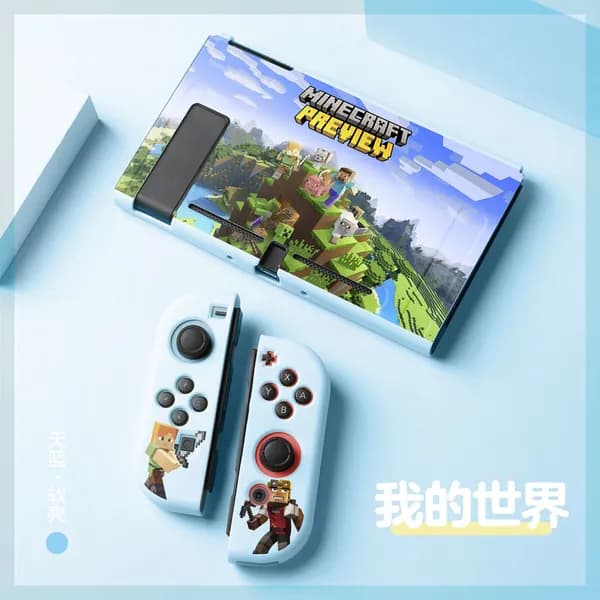Minecraft Nintendo New Switch матовый защитный чехол NS OLED, разделенный TPU цветной корпус