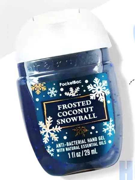 Bath & Body Works / Санитайзер для рук антисептик Frosted Coconut Snowball 29МЛ, Сладкий кокосовый ирис