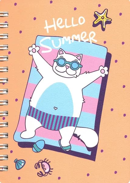 Блокнот 80 листов, 10*14 см, спираль "Hello summer, пляж" (N1947)