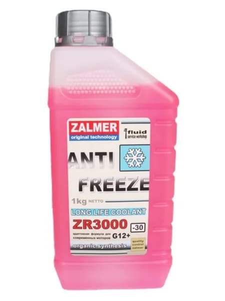 Антифриз ZALMER ZR3000 G12+ красный -30С 1кг ZR30R001