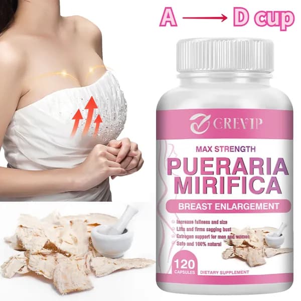 Grevip Pueraria Mirifica 1000 мг и 120 капсул обеспечивают поддержку уровня эстрогена у мужчин и женщин.