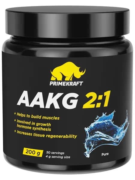 Аргинин альфа-кетоглутарат Prime Kraft AAKG 2:1, 200 г, натуральный